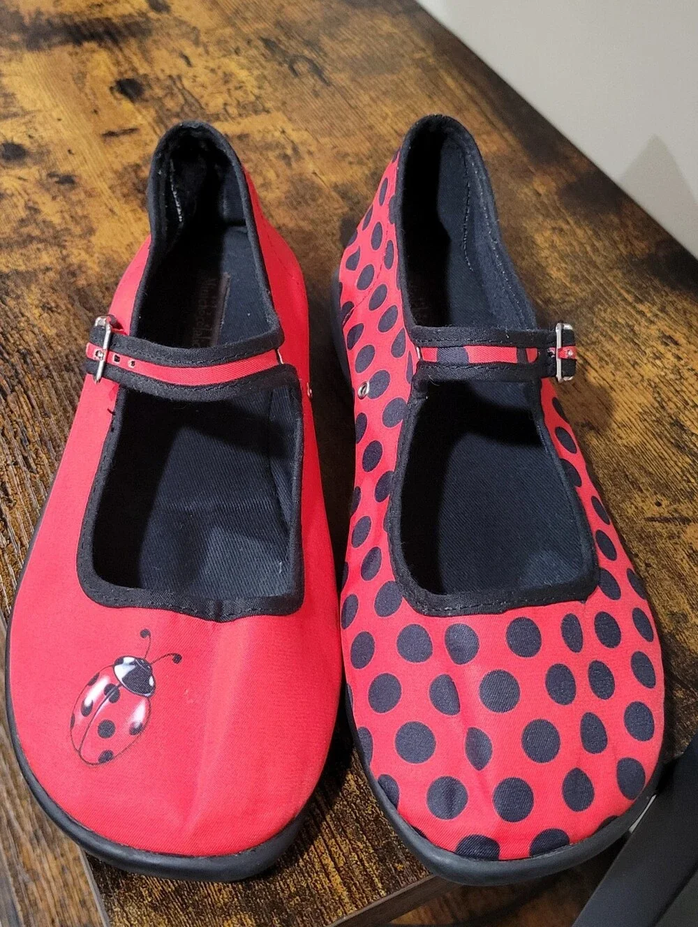 Chocolaticas 🩰Girls Red Ladybug Mary Jane Shoes